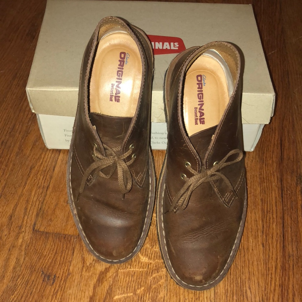 Clark’s original desert boot leather